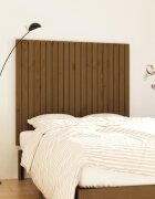 vidaXL Стенна табла за спалня меденокафява 1275x3x110 см бор масив