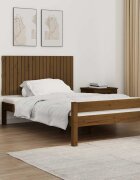 vidaXL Стенна табла за спалня меденокафява 1275x3x60 см бор масив