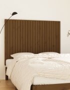 vidaXL Стенна табла за спалня меденокафява 1465x3x110 см бор масив
