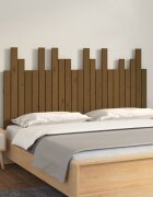 vidaXL Стенна табла за спалня меденокафява 1465x3x80 см бор масив