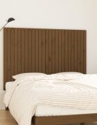 vidaXL Стенна табла за спалня меденокафява 1595x3x110 см бор масив