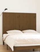 vidaXL Стенна табла за спалня меденокафява 166x3x110 см бор масив