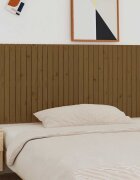vidaXL Стенна табла за спалня меденокафява 185x3x90 см бор масив