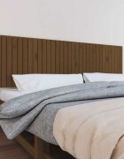 vidaXL Стенна табла за спалня меденокафява 204x3x60 см бор масив