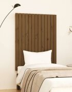 vidaXL Стенна табла за спалня меденокафява 825x3x110 см бор масив
