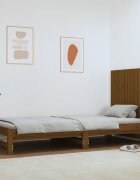 vidaXL Стенна табла за спалня меденокафява 825x3x60 см бор масив