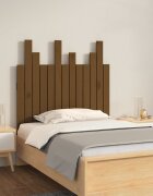 vidaXL Стенна табла за спалня меденокафява 825x3x80 см бор масив