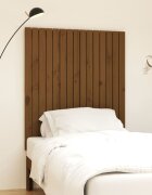 vidaXL Стенна табла за спалня меденокафява 955x3x110 см бор масив