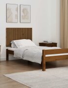 vidaXL Стенна табла за спалня меденокафява 955x3x60 см бор масив
