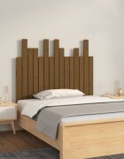 vidaXL Стенна табла за спалня меденокафява 955x3x80 см бор масив