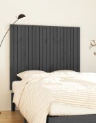 vidaXL Стенна табла за спалня сива 1275x3x110см борово дърво масив