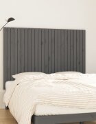 vidaXL Стенна табла за спалня сива 1595x3x110см борово дърво масив