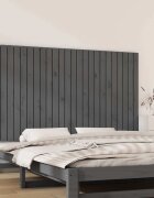 vidaXL Стенна табла за спалня сива 1595x3x90 см борово дърво масив