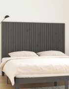 vidaXL Стенна табла за спалня сива 185x3x110 см борово дърво масив