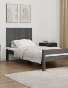 vidaXL Стенна табла за спалня сива 955x3x60 см борово дърво масив
