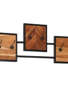 vidaXL Стенна закачалка за дрехи 90x1x35 см масивна акация и желязо