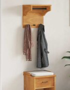 vidaXL Стенна закачалка за палта SANDNES 43x30x42 см масивна дървесина бор