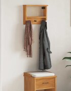 vidaXL Стенна закачалка за палта SANDNES 45x12x35 см масивна дървесина бор