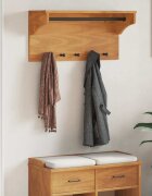 vidaXL Стенна закачалка за палта SANDNES 87x30x42 см масивна дървесина бор