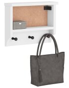 vidaXL Стенна закачалка за палта SANDNES Бяла 45x12x35 cm