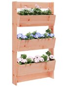 vidaXL Стенни кашпи 3 нива 60x185x110 см масивно дугласко дърво