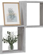 vidaXL стенни кубчета 2 бр. сиви сонома 30x15x30 см