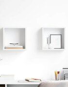vidaXL Стенни кубични рафтове 2 бр бели 30x15x30 см