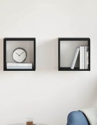 vidaXL Стенни кубични рафтове 2 бр. черен дъб 30x15x30 см инженерно дърво