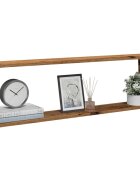 vidaXL Стенни кубични рафтове 2 бр старо дърво 100x15x30 см