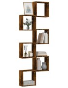 vidaXL стенни кубични рафтове 6 бр. опушен дъб 30x15x30 cm