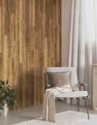 vidaXL Стенни панели с вид на дърво кафяви PVC 412 м²