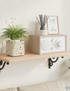 vidaXL Стенни рафтове 12 бр. Черно 23.5 x 28 x 3.5 cm Стомана