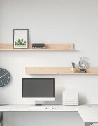 vidaXL Стенни рафтове 2 бр 110x11x9 см масивно борово дърво
