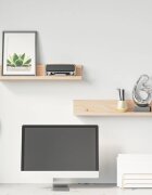vidaXL Стенни рафтове 2 бр 50x11x9 см масивно борово дърво