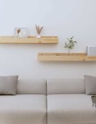 vidaXL Стенни рафтове 2 бр 80x12x9 см масивно борово дърво