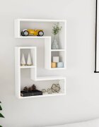 vidaXL Стенни рафтове 2 бр бели 50x15x50 см инженерно дърво