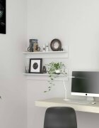 vidaXL Стенни рафтове 2 бр бели 80x115x18 см инженерно дърво