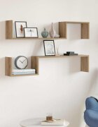 vidaXL Стенни рафтове 2 бр дъб артизан 100x15x20см инженерно дърво