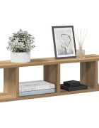 vidaXL Стенни рафтове 2 бр дъб артизан 75x18x20 см инженерно дърво