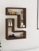 vidaXL Стенни рафтове 2 бр кафяв дъб 50x15x50 см инженерно дърво