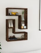 vidaXL Стенни рафтове 2 бр опушен дъб 50x15x50 см инженерно дърво