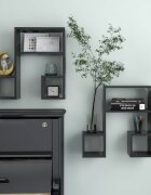 vidaXL Стенни рафтове 2 бр сиви 50x15x50 см инженерно дърво