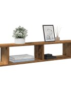 vidaXL Стенни рафтове 2 бр старо дърво 105x18x20 см ПДЧ