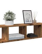 vidaXL Стенни рафтове 2 бр старо дърво 75x18x20 см инженерно дърво