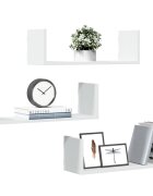 vidaXL Стенни рафтове 3 бр бели 58x18x18 см инженерно дърво