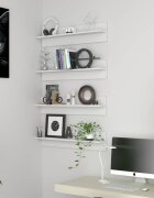vidaXL Стенни рафтове 4 бр бели 80x115x18 см инженерно дърво
