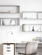 vidaXL Стенни рафтове 4 бр бетонно сиви 80x15x265 см инженерно дърво