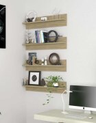 vidaXL Стенни рафтове 4 бр дъб сонома 80x115x18см инженерно дърво