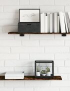 vidaXL Стенни рафтове 4 бр опушен дъб 80x20x15 см инженерно дърво