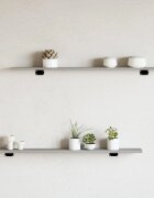 vidaXL Стенни рафтове 4 бр сив сонома 100x10x15 см инженерно дърво